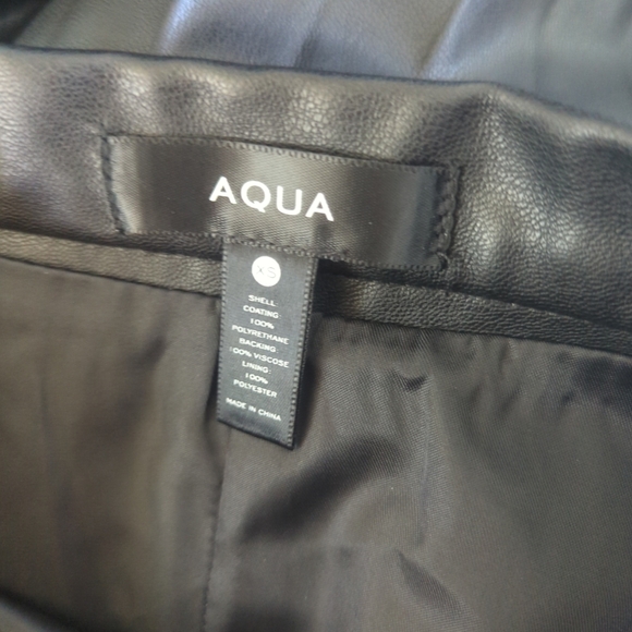 Aqua pleated midi skirt women's size extra small, solid black Whichy/ Minimalist - Picture 5 of 5